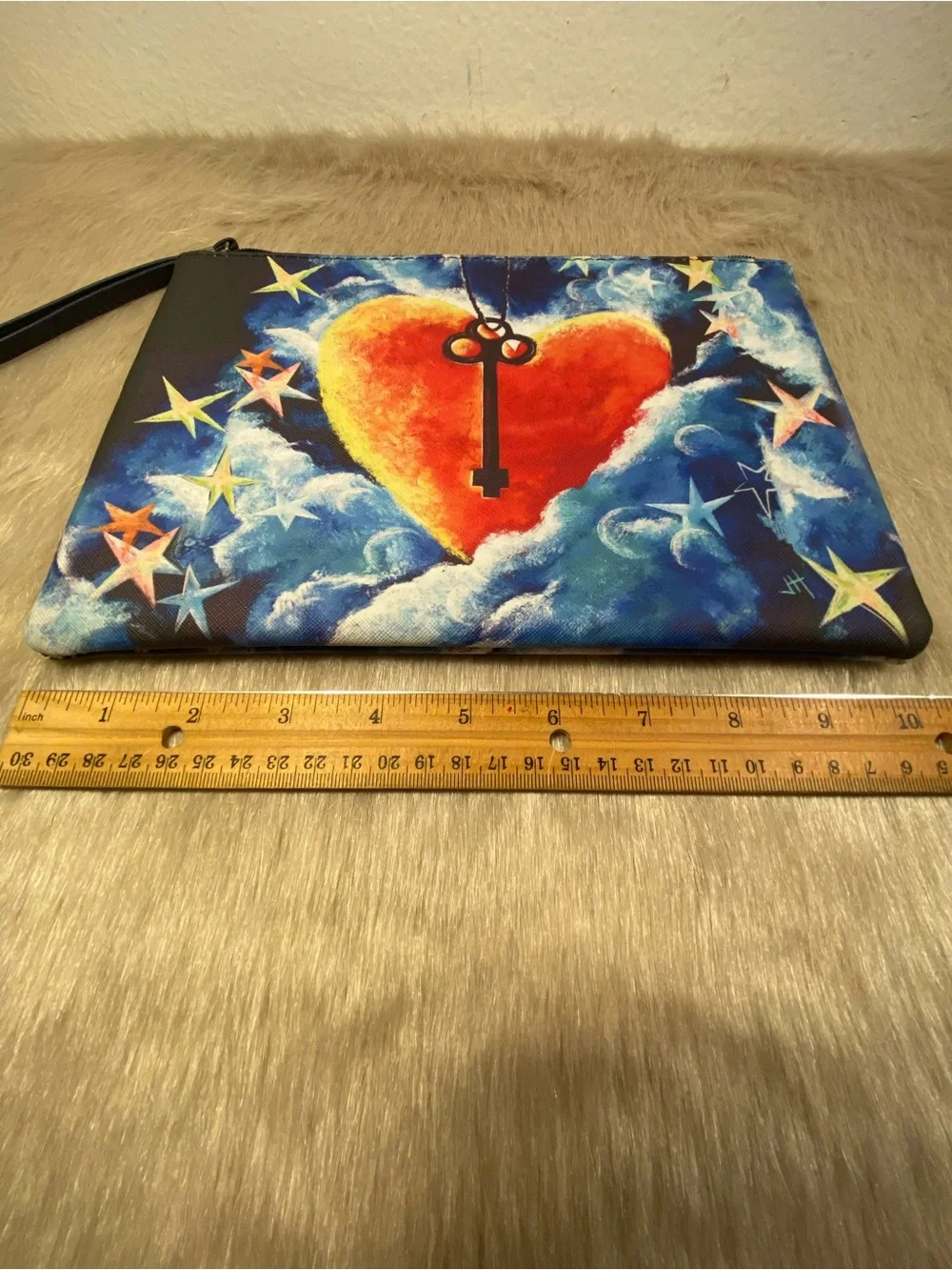 Heart & Key Wristlet Clutch